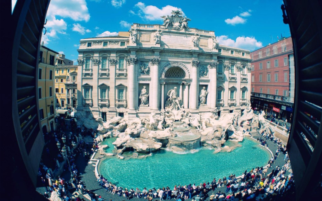 The majestic Trevi Fountain today
