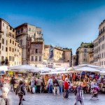 Campo de Fiori's market in the early morning