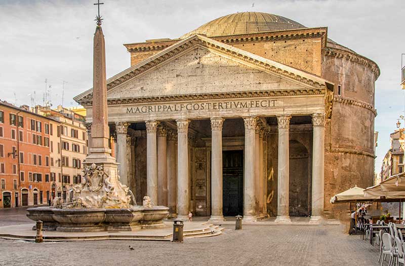 The Roman Pantheon on a sunny day